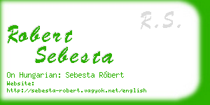robert sebesta business card